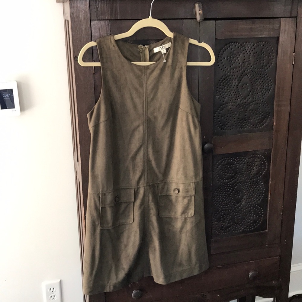Ya suede dress with pockets size S